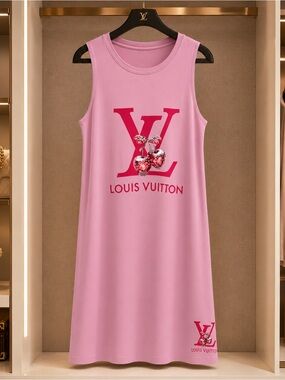 Pink Cherries 🍒 Logo Tank Dress with Pockets